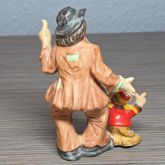 Vintage Hand-painted Emmett Kelly, Jr. w/ Monkey Figurine– Flambro Collectible - Picture 2 of 5